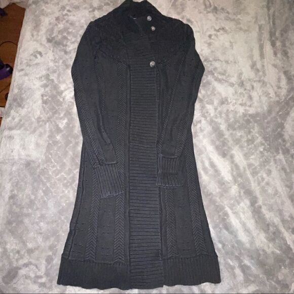 Calvin Klein Petite Long Black Sweater Size SP - Picture 3 of 7